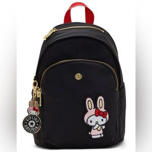 🆕Kipling x Sanrio Hello Kitty Rabbit Black Mini Nylon Backpack✨